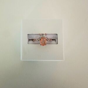Bomb Party “Something About Us” Lab Created Peach Tourmaline Ring